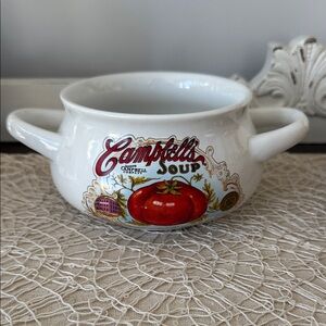 Campbell's Soup Double Handle Collectible Mug 2017 Lic. Campbell Soup Bowl